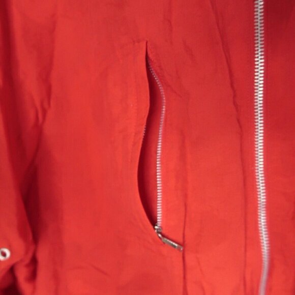 Vintage 80s Catalina Windbreaker Jacket Full Zip Red Nautical Women's Size XL - Picture 6 of 14